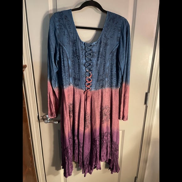 NWT.  Sacred Threads L/XL Dress.   BL/RD1 - Picture 4 of 13